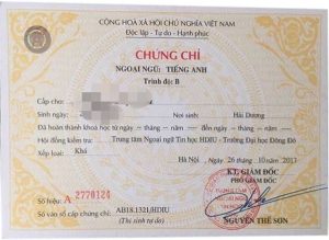Làm Chứng Chỉ Tiếng Anh Chất Lượng Cao Tại Làm Bằng Nhanh