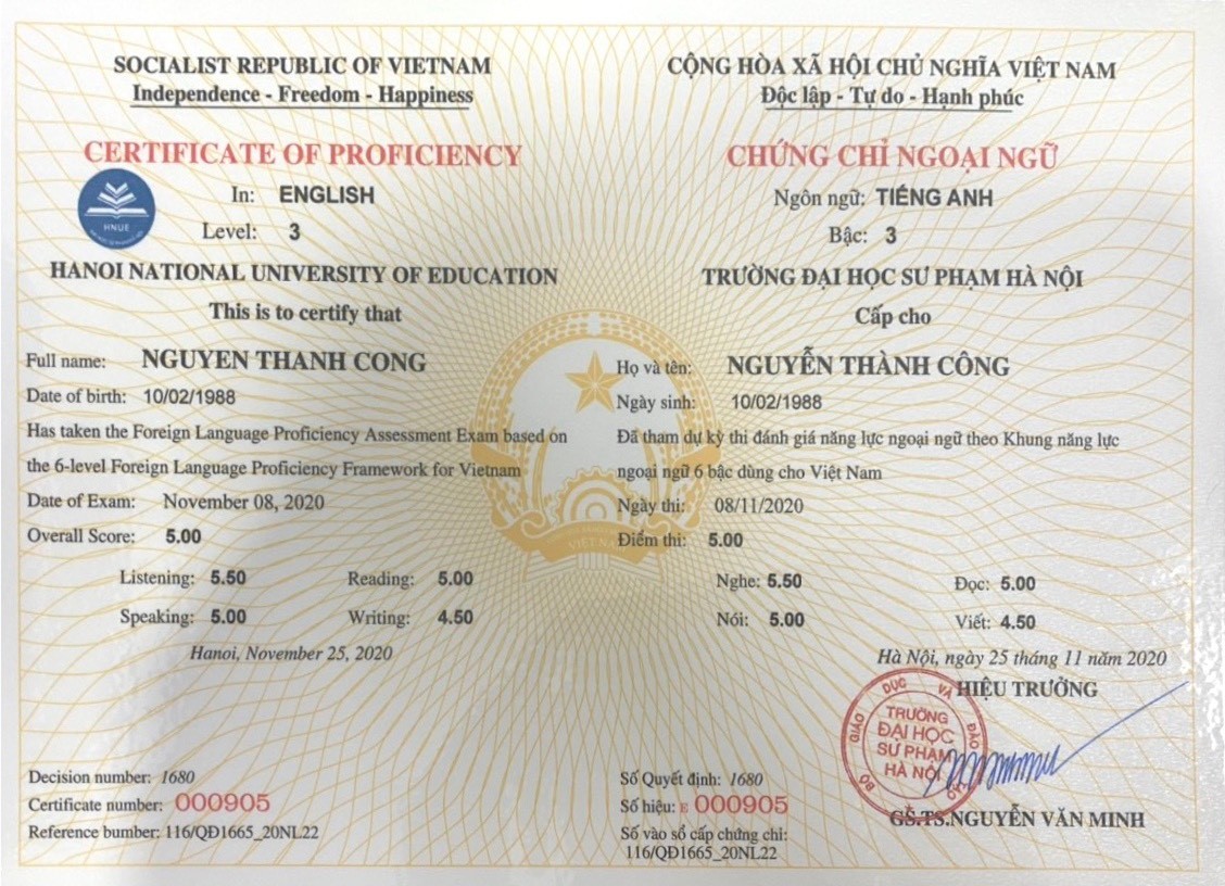 Chuyên Làm Bằng Anh Văn Có Hồ Sơ Gốc Giá Rẻ Và Uy Tín