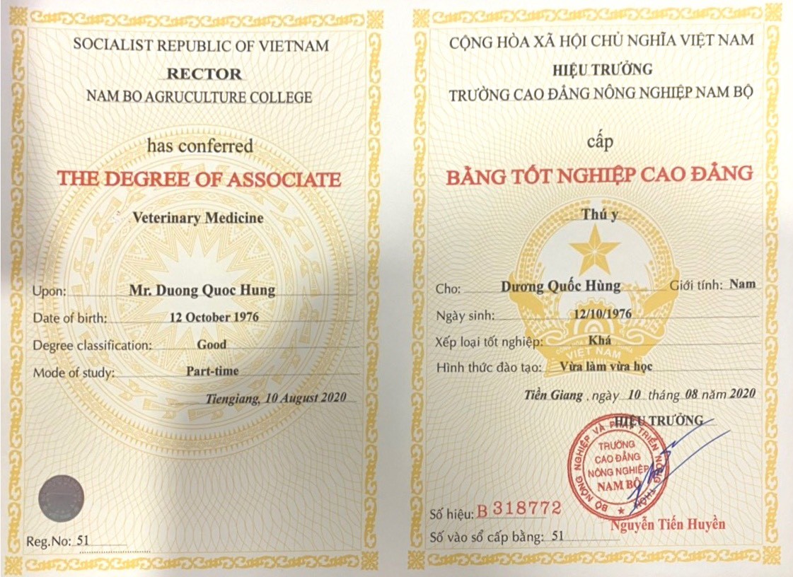 Làm bằng cao đẳng trường cao đẳng Nông Nghiệp Nam Bộ tại Làm Bằng Nhanh