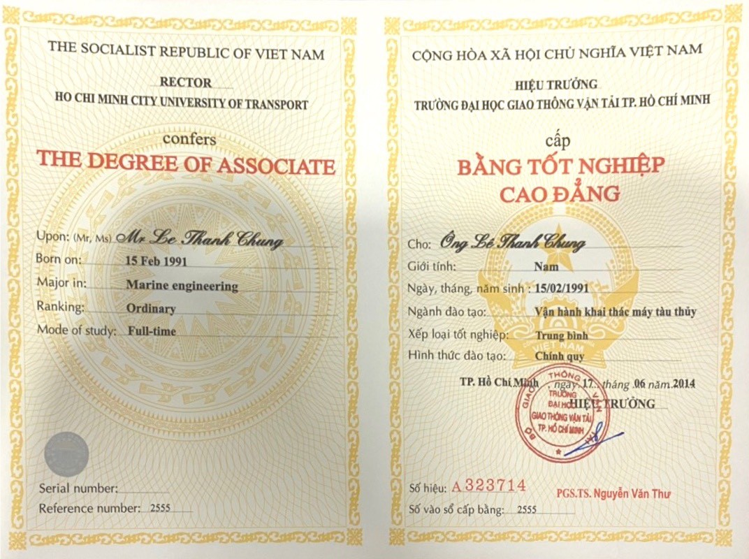 Làm bằng cao đẳng trường đại học Giao Thông Vận Tải
