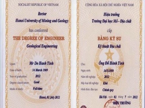 Làm Bằng Đại Học Địa Chất Chất Lượng - An Toàn - Uy Tín