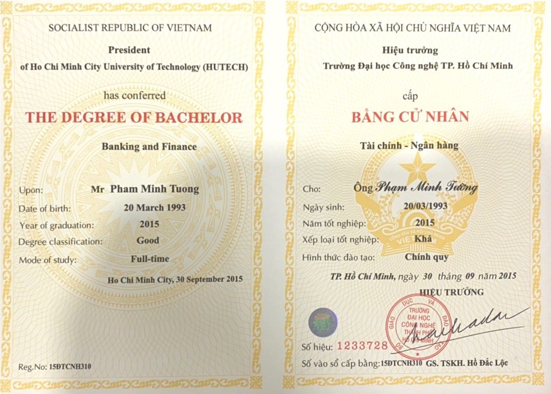 Làm Bằng Đại Học HUTECH Chất Lượng Như Thật