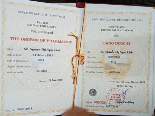 Làm Bằng Đại Học Y Dược Chất Lượng Y Như Thật