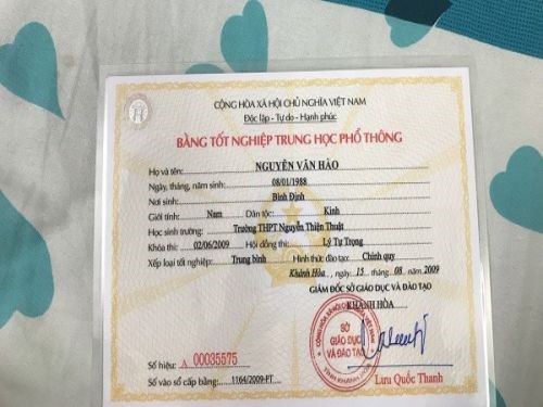 Làm Bằng Tốt Nghiệp THPT Phôi Thật Có Học Bạ
