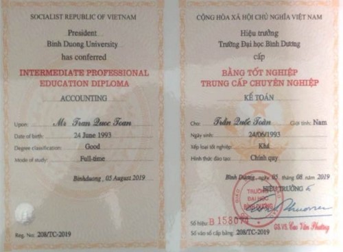 Làm bằng trung cấp kế toán