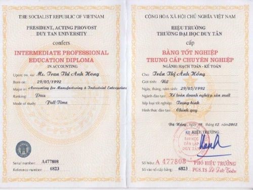 Làm Bằng Trung Cấp Có Hồ Sơ Gốc Tại Trường An Toàn Và Uy TÍn