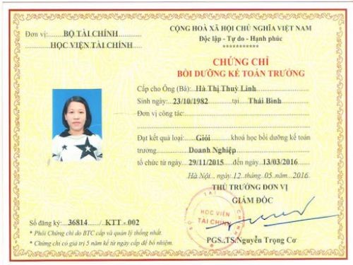 Làm Chứng Chỉ Kế Toán Đầy Đủ Hồ Sơ Bộ Tài Chính