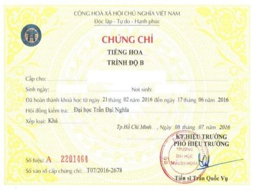 Làm Chứng Chỉ Tiếng Trung Chất Lượng Như Thật