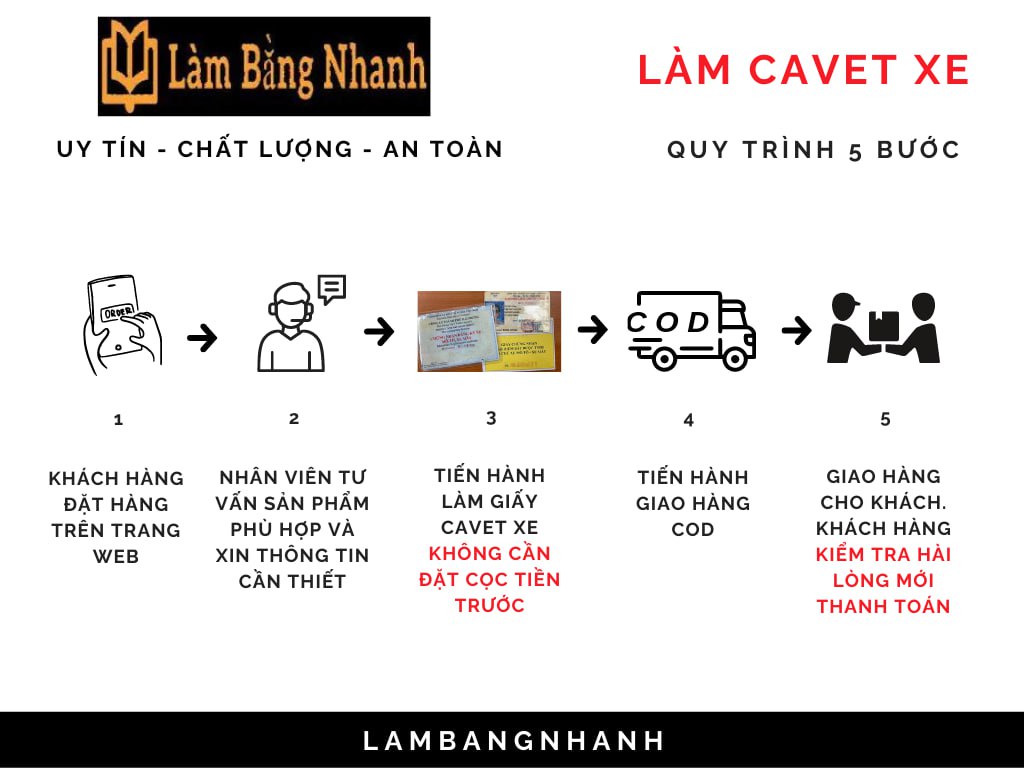 Làm Cavet Xe Giả Phôi Thật 100% Giá Chỉ 1-2 Triệu