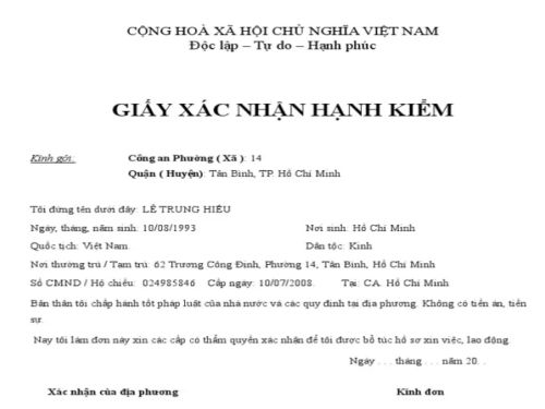 Làm Giấy Xác Nhận Hạnh Kiểm Nhanh - Mới Nhất 2023