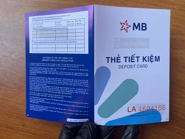 Bảng giá dịch vụ làm sổ tiết kiệm giả tại Làm Bằng Nhanh