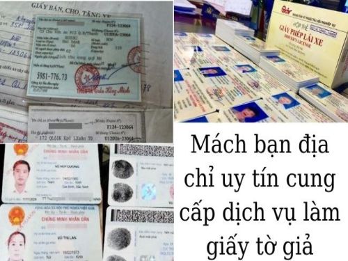 Đơn vị cung cấp dịch vụ làm CMND giả lấy ngay