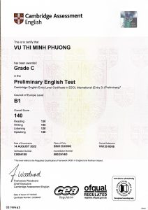 Làm Chứng Chỉ PET Chất Lượng Cao Tại Làm Bằng Nhanh