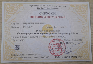 Làm Chứng Chỉ Sư Phạm Phôi Thật 100% Tại Làm Bằng Nhanh
