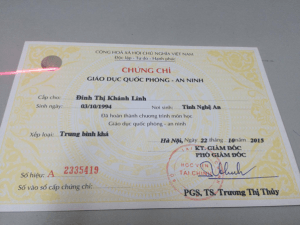 Làm Chứng Chỉ Quốc Phòng Lấy Ngay Tại Làm Bằng Nhanh