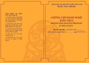 Làm Chứng Chỉ Hành Nghề Kiến Trúc Sư Tại Làm Bằng Nhanh