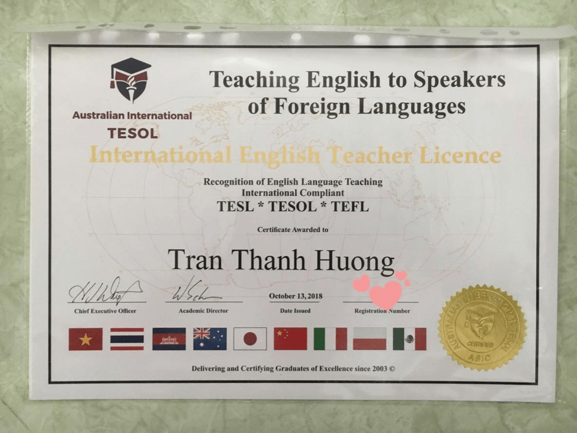 Làm Chứng Chỉ TESOL Giống Thật 100% Tại Làm Bằng Nhanh