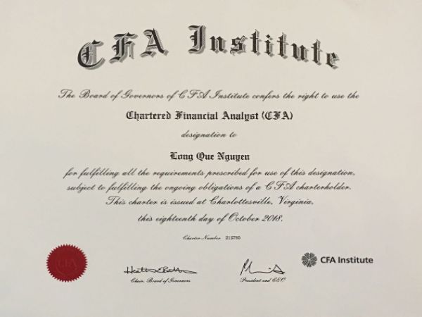 Chứng chỉ CFA (Certified Financial Analyst)