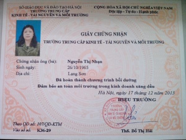 Làm chứng chỉ xăng dầu lấy ngay tại Làm Bằng Nhanh bao sử dụng trên toàn quốc