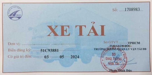 Phù hiệu xe tải