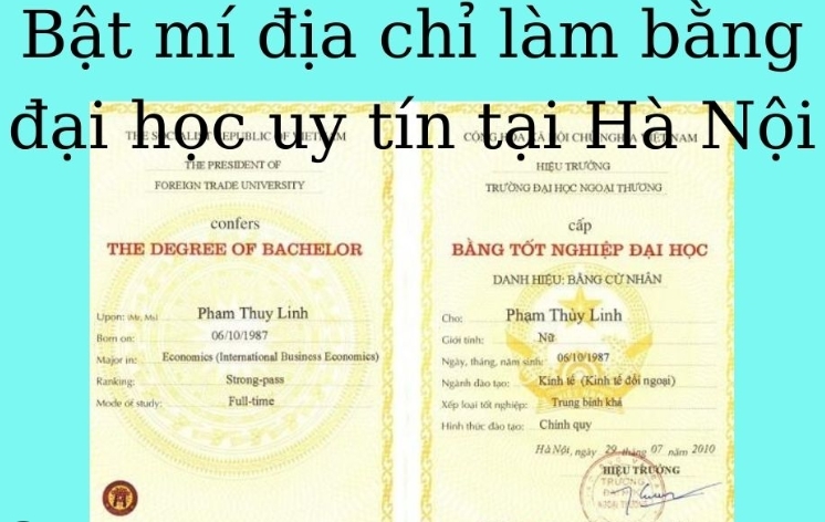 Làm bằng Đại học Hà Nội ở đâu ?
