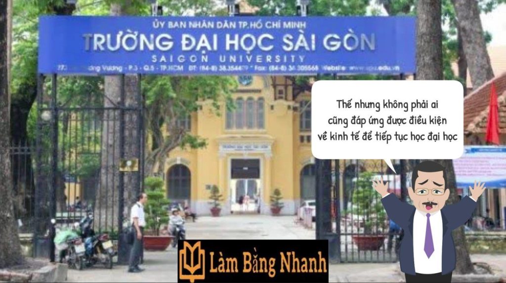 Làm Bằng Đại Học Sài Gòn Thật Đầy Đủ Hồ Sơ Tại Trường