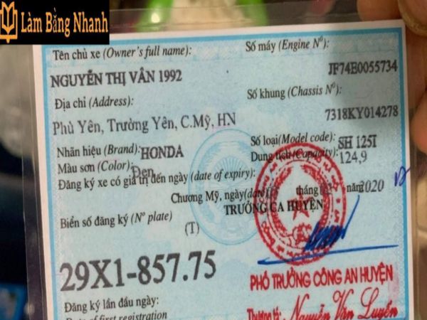 Bị mất cà vẹt xe làm lại như thế nào ?